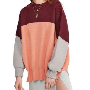 Free People Easy Street Colorblock Sweater